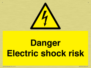Danger Electric shock risk